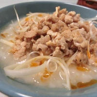 もち麦おかゆパックで簡単☆　やさしい担々麺風おかゆ