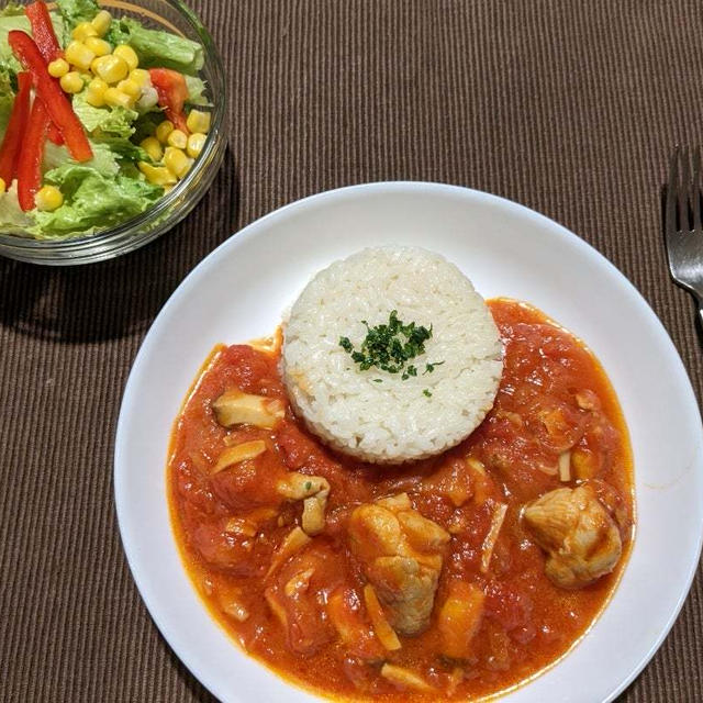おうちごはん　〜再現成功！鶏肉のトマト煮〜