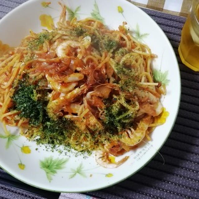 シラエビ！ピリ辛ナポリタン！パスタ！