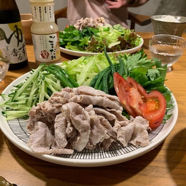 冷しゃぶの夜ごはんと、筋肉ひめちゃん