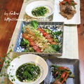 ◆菜の花の青のりソースと炊飯器鶏ハムの棒棒鶏サラダ～緩やか糖質制限中