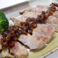 ポークステーキデーツソース、昨日の晩ごはん