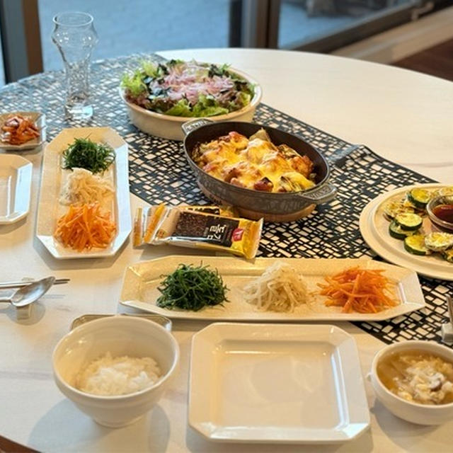 オーブンでチーズタッカルビの夜ごはん