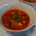 朝食に夏野菜トマトスープ