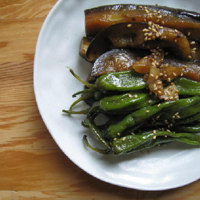 甘長と茄子の炒め煮