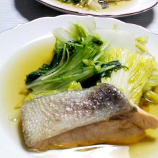 「生鮭と白菜と水菜のサッと煮」