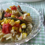 極シンプル・夏野菜のカラフル重ね煮冷製パスタ。
