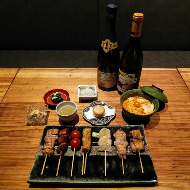 焼き鳥とワイン｢銀座 希鳥(きちょう) ｣みやざき地頭鶏(じとっこ)希少部位