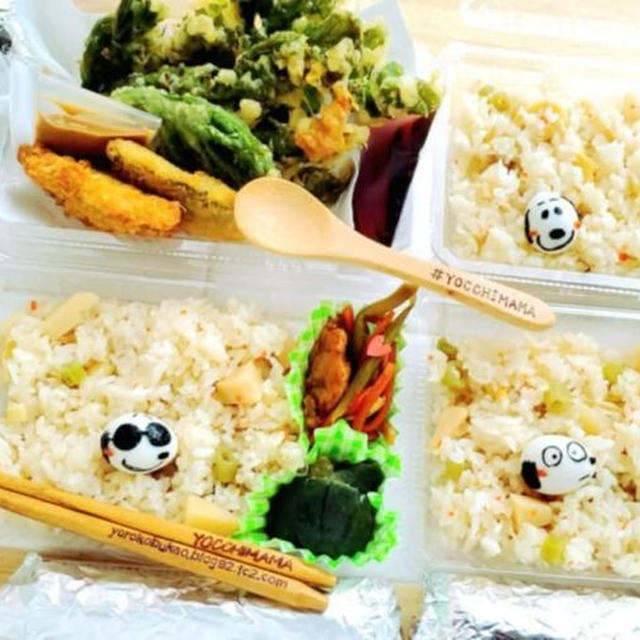 スヌーピー山菜弁当♪＆札幌でコスパ最強寿司ランチ食べるなら絶対こちら！「回転寿司函館漁火」川沿ソシア店さんの「Cランチ」「海鮮軍艦」「食後コーヒー」１０００円でおつりくるって(@￣□￣@;)！！