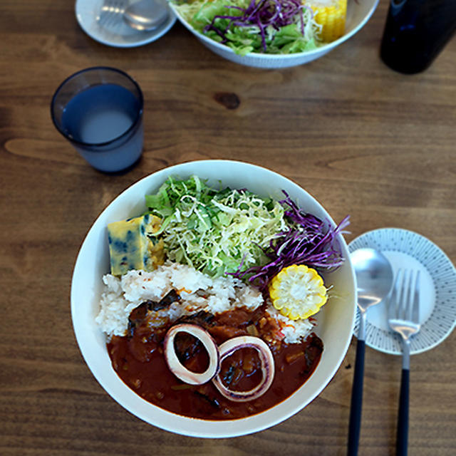 シーフードトマトカレーと洋風南蛮づけ