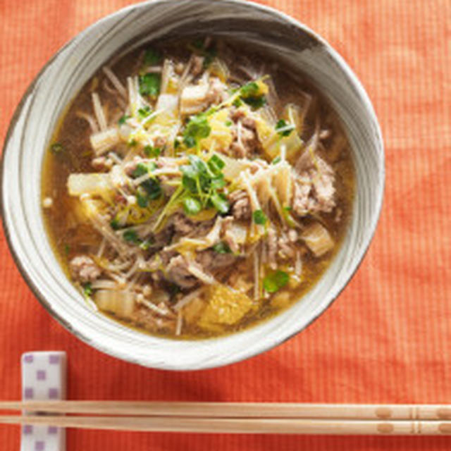 豚肉と白菜のワサビのかおり蕎麦