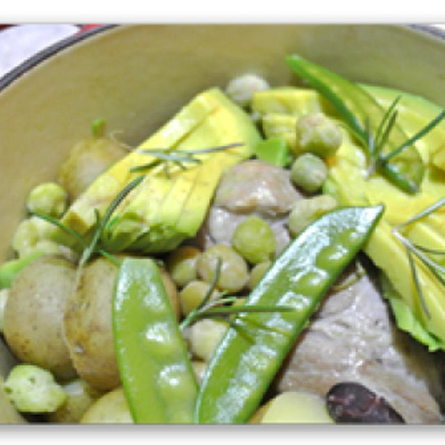 豚ロース肉のリモンチェッロの煮込み【Porc et Legumes au Limoncello】