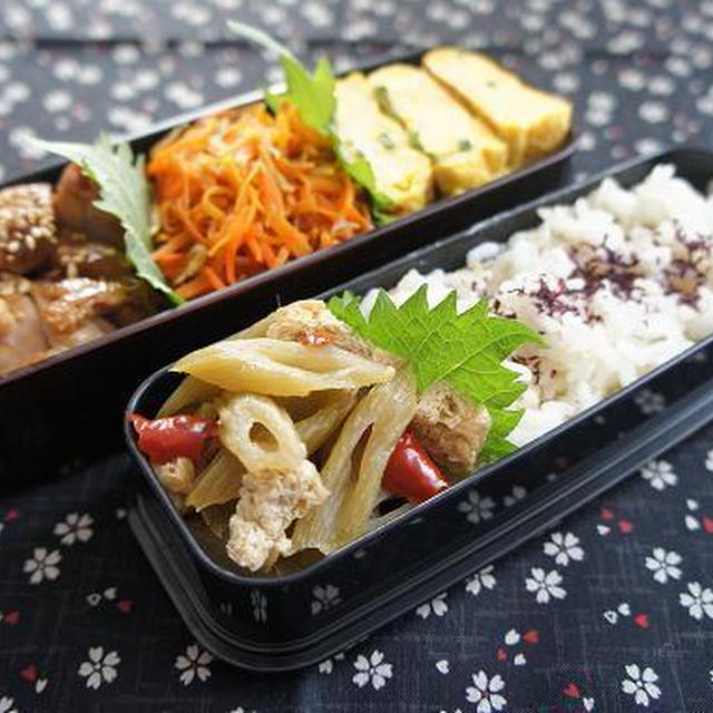 お弁当×ふきの炒め煮