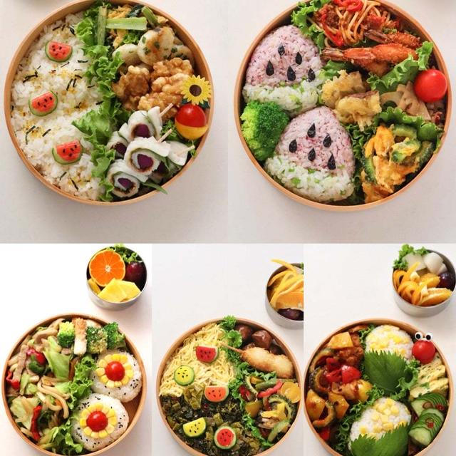 夏！可愛いお弁当５種類を旦那に持たせてみた