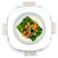 《温野菜サラダ》温野菜のおしゃれな盛り付け。菜の花の苦味を抑える魔法のレシピ