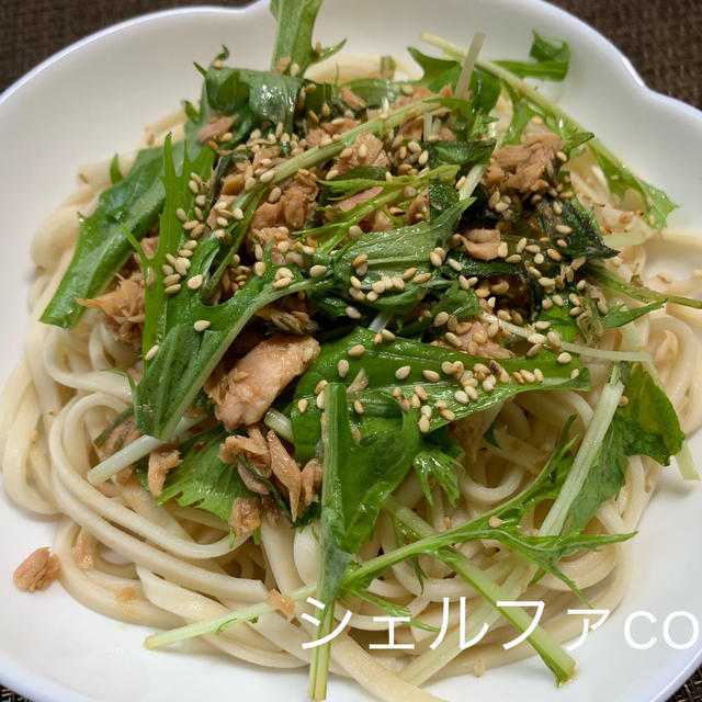 大葉とツナのぽんずうどん/そうめん