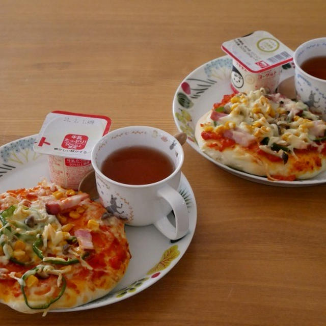 自宅待機中＊ピザでお昼ごはん