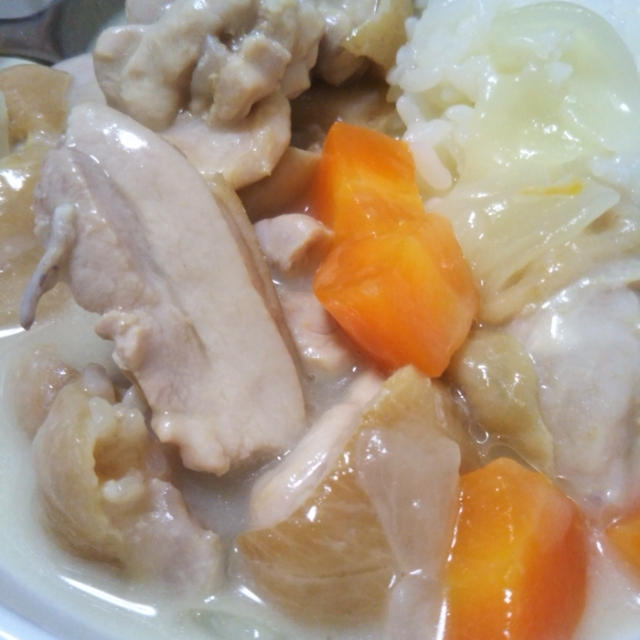 ふるさと納税☆シチューというよりチキンのミルク煮状態