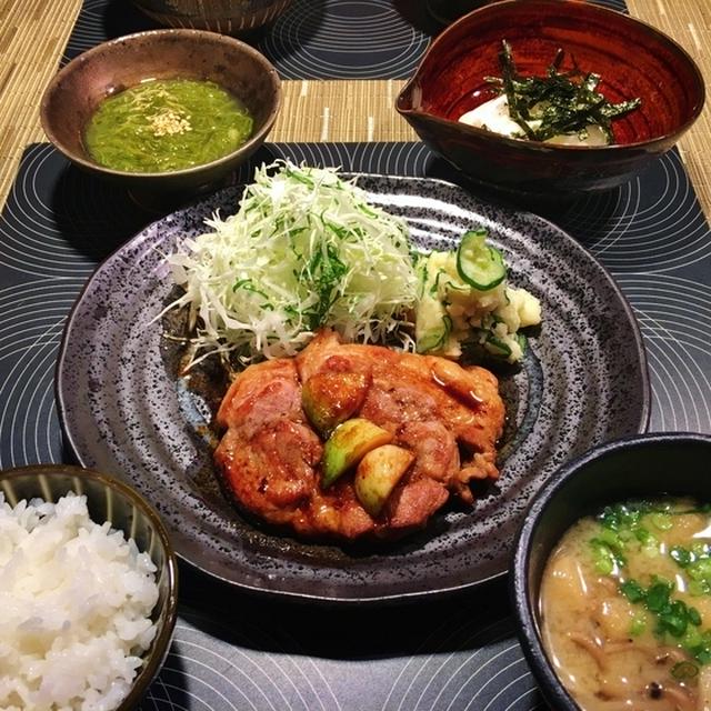 トンテキの献立