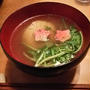 しゃぶしゃぶの〆に：胡椒香るスープ雑煮を♪