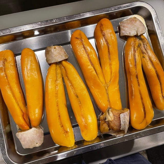 からすみの製作中