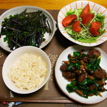 レバニラ・紅菜苔(こうさいたい)