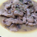 豚ヒレのスカロッピーネ　scaloppine di maiale ai funghi