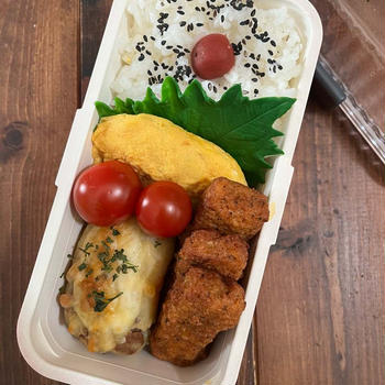 肉じゃがリメイクチーズ焼き弁当と　レモン&オレンジピールと蜂蜜レモン