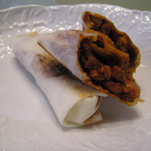 大豆のチリコンカン春巻き