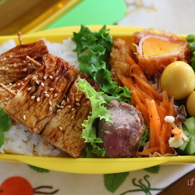 高１息子の蒲焼き弁当／中２娘の昨晩の勉強の様子（長いよ^^;）