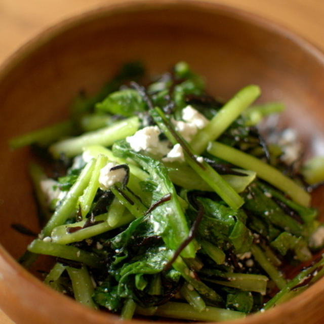 小松菜のしゃきしゃきサラダ　二種♡　Japanese Spinach Salads