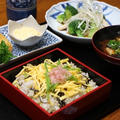 レシピ付き献立　ひじき寿司・タラのコロッケ・ブロッコリーとエリンギのソテー