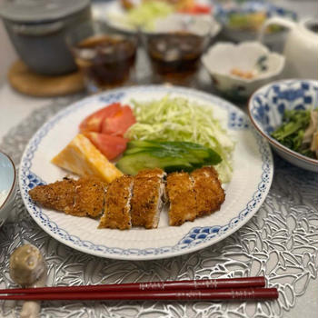 チキンカツ✨で✨お家ごはん✨