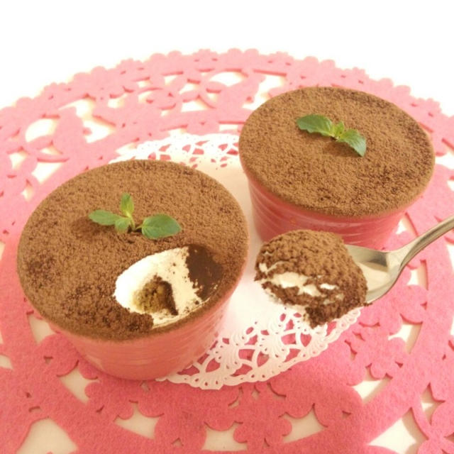 チーズ無し！ヨーグルトでティラミス(._.)φ