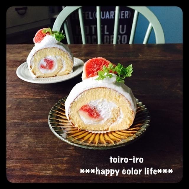 無花果のロールケーキ