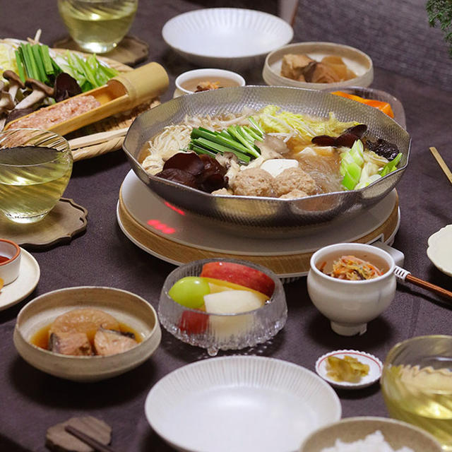 【献立】ふわふわ肉団子鍋と、ぶり大根と、春雨サラダと、搾菜など。～お鍋ダイエット＠7日目、一番娘も私も痩せた～