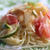 桃と青柚子の冷製パスタ