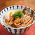 いわしの蒲焼き丼、温泉卵添え