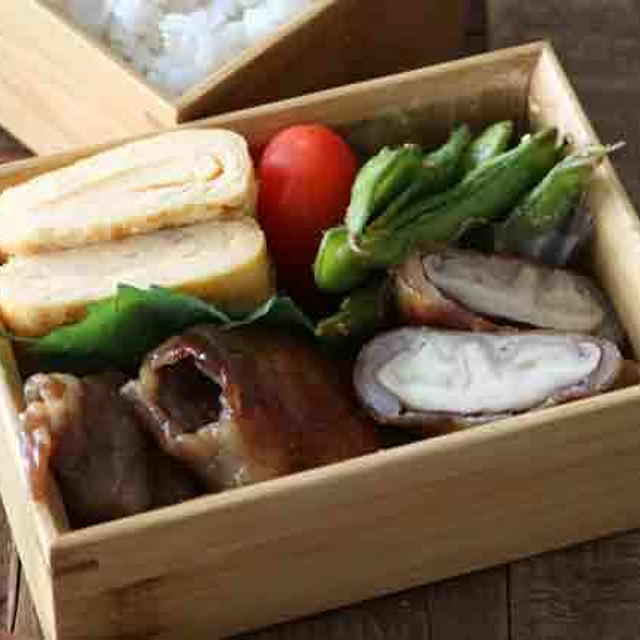プリプリ食感が最高！しいたけの丸ごとチーズ肉巻き弁当
