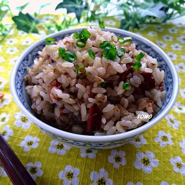 レンチンで鶏ゴボウご飯