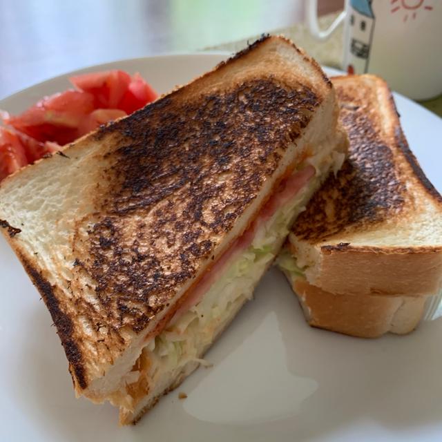 フライパンでホットサンド