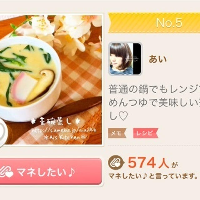 昨日のペコリランキング♡
