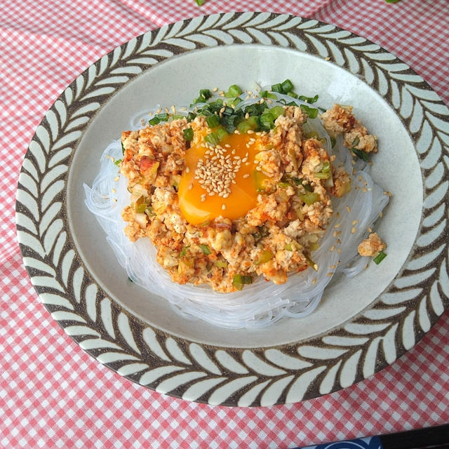 食卓旅行〜名古屋編〜☆春雨と豆腐で作っちゃった！ヘルシーな台湾まぜそば風