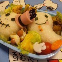大事件後に頑張って作った「ハロィン弁当」娘作♪