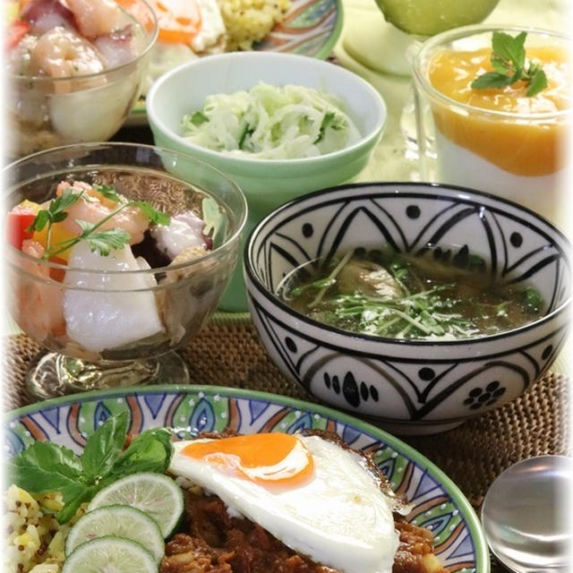 【レシピ】夏のさっぱり！スダチカレー。と　献立。と　一番の願い事。