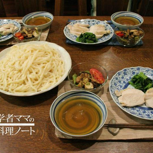 美味しい讃岐うどんと夏野菜の煮物で晩ごはん