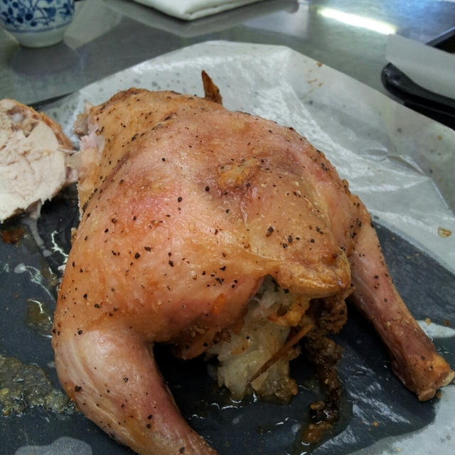 男の料理教室 鶏の丸焼き