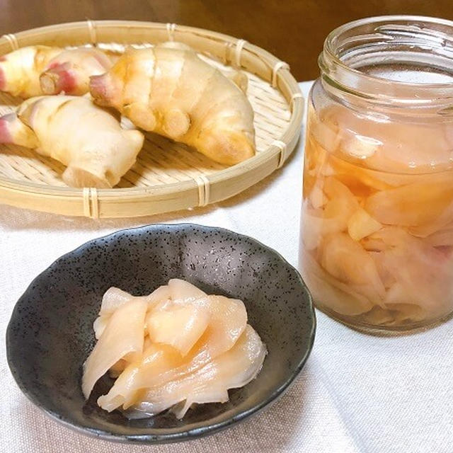 【砂糖不使用・保存食】新生姜の甘酢漬けの作り方｜爽やか美味で夏バテ予防！味付け不要のアレンジ