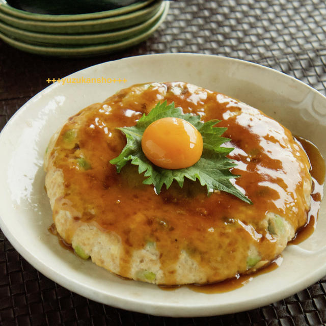 包丁不要のお手伝い料理 大きな豆腐入りつくね＊父の日に