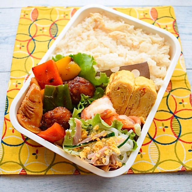 いい加減さ半端ないお弁当と昨日の晩ご飯